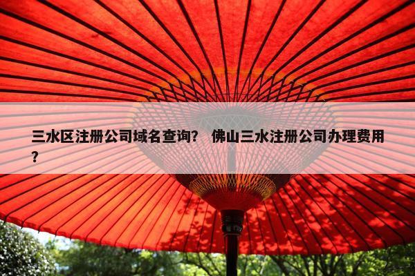 三水区注册公司域名查询？ 佛山三水注册公司办理费用？