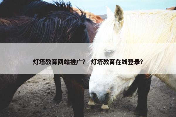 灯塔教育网站推广？ 灯塔教育在线登录？