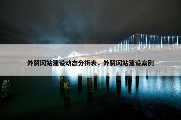 外贸网站建设动态分析表，外贸网站建设案例
