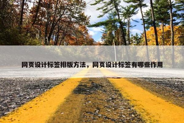 网页设计标签排版方法，网页设计标签有哪些作用