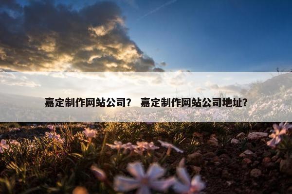 嘉定制作网站公司？ 嘉定制作网站公司地址？