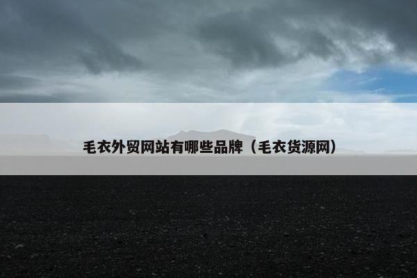 毛衣外贸网站有哪些品牌（毛衣货源网）