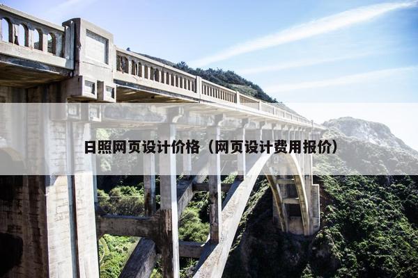 日照网页设计价格（网页设计费用报价）