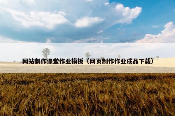 网站制作课堂作业模板（网页制作作业成品下载）