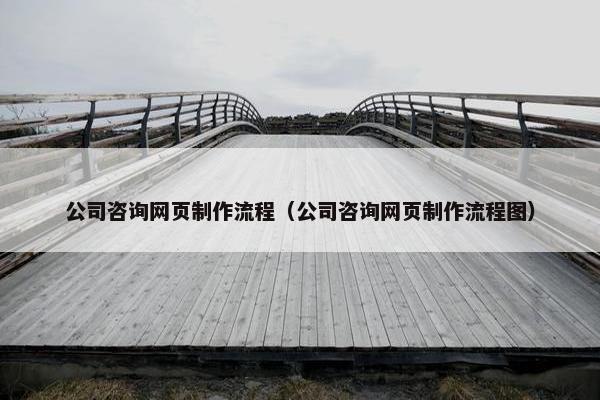 公司咨询网页制作流程（公司咨询网页制作流程图）