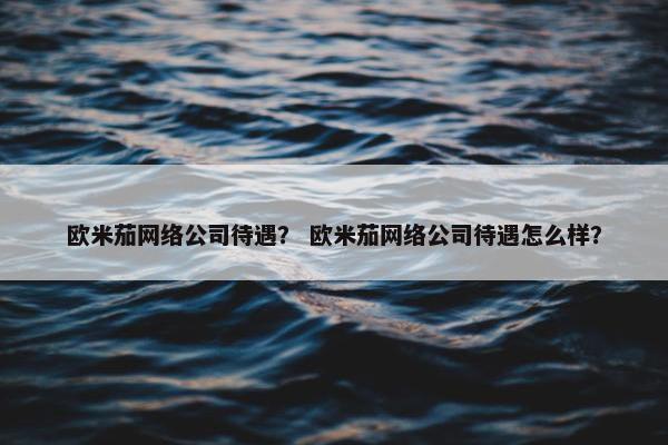 欧米茄网络公司待遇？ 欧米茄网络公司待遇怎么样？
