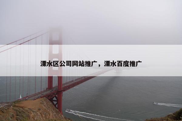 溧水区公司网站推广，溧水百度推广
