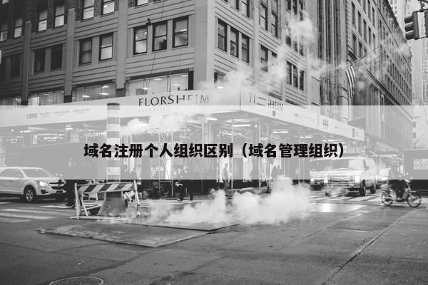 域名注册个人组织区别（域名管理组织）