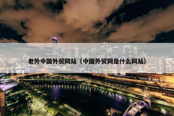 老外中国外贸网站（中国外贸网是什么网站）