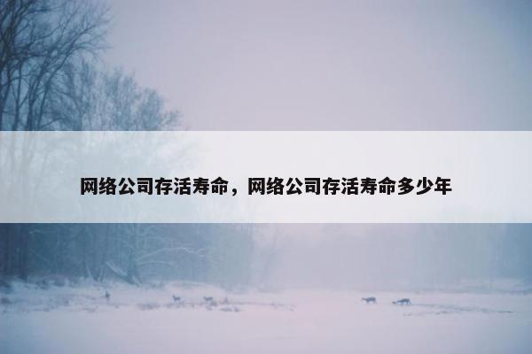网络公司存活寿命，网络公司存活寿命多少年