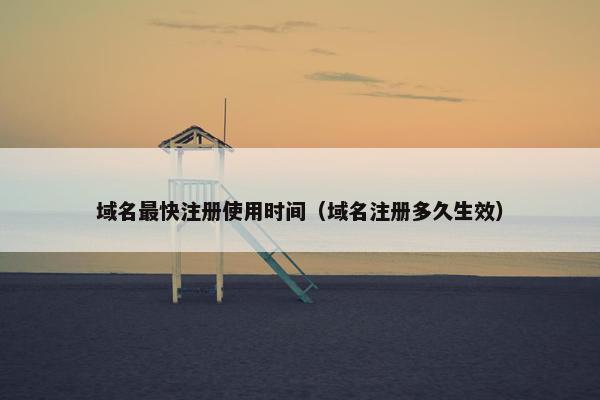 域名最快注册使用时间（域名注册多久生效）
