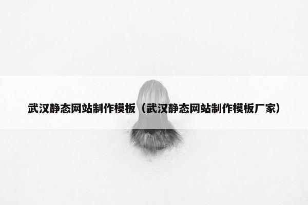 武汉静态网站制作模板（武汉静态网站制作模板厂家）
