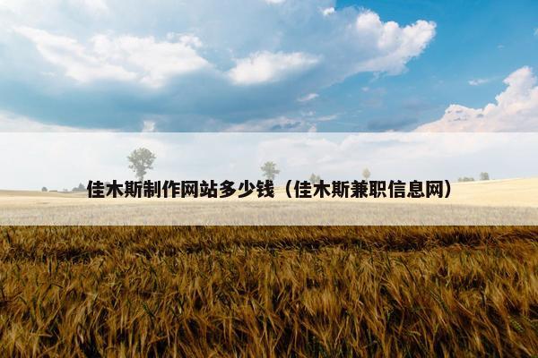佳木斯制作网站多少钱（佳木斯兼职信息网）