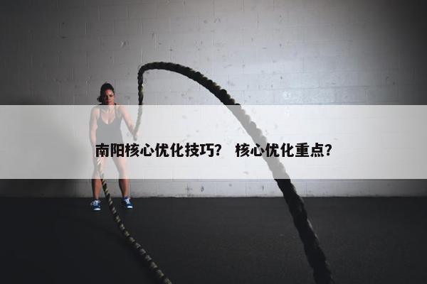 南阳核心优化技巧？ 核心优化重点？