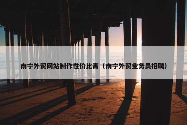 南宁外贸网站制作性价比高（南宁外贸业务员招聘）