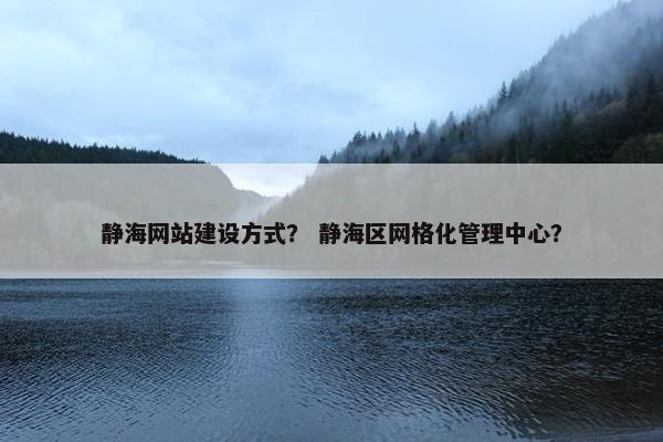 静海网站建设方式？ 静海区网格化管理中心？