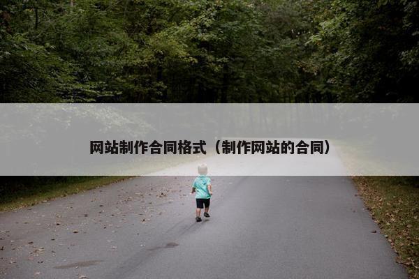 网站制作合同格式（制作网站的合同）