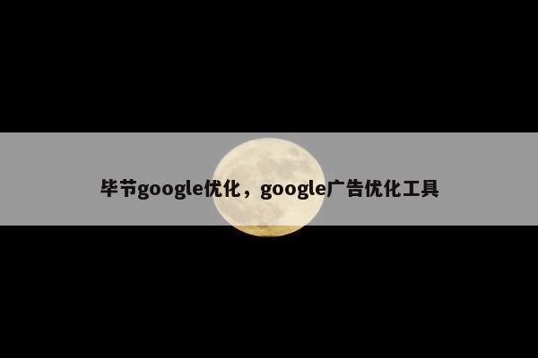 毕节google优化，google广告优化工具
