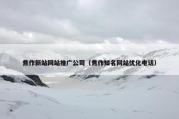 焦作新站网站推广公司（焦作知名网站优化电话）