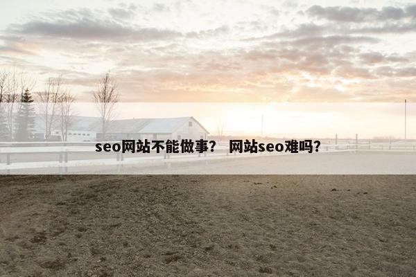 seo网站不能做事？ 网站seo难吗？