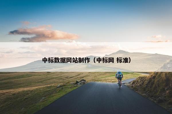 中标数据网站制作（中标网 标准）