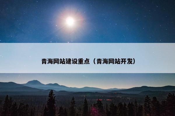 青海网站建设重点（青海网站开发）