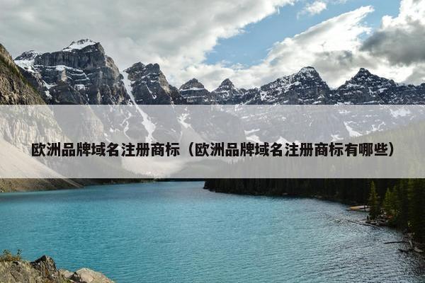欧洲品牌域名注册商标（欧洲品牌域名注册商标有哪些）