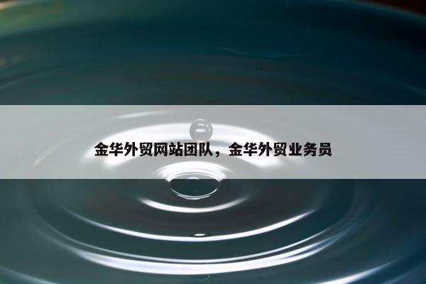 金华外贸网站团队，金华外贸业务员