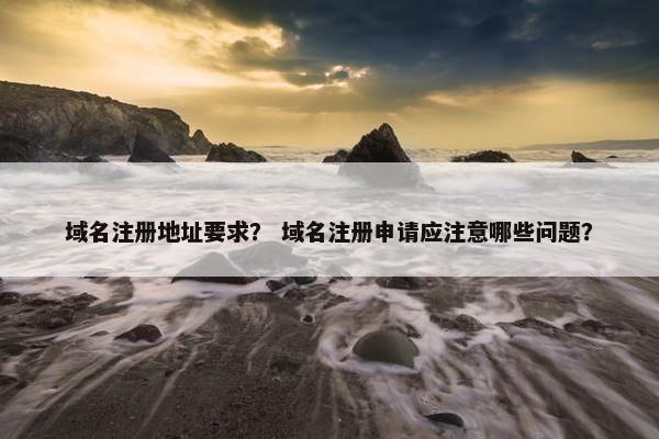 域名注册地址要求？ 域名注册申请应注意哪些问题？