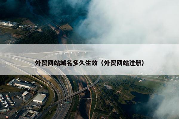外贸网站域名多久生效（外贸网站注册）