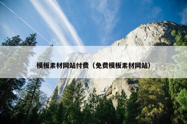 模板素材网站付费（免费模板素材网站）