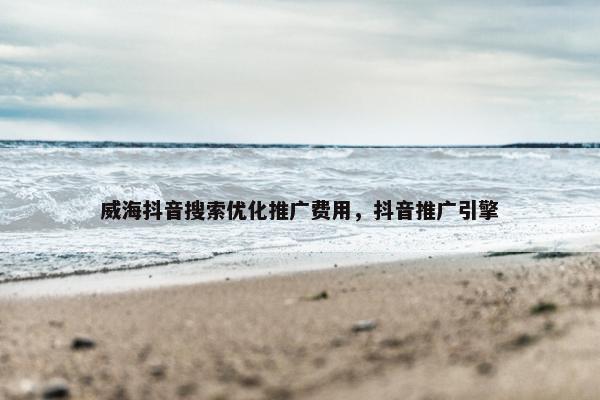 威海抖音搜索优化推广费用，抖音推广引擎