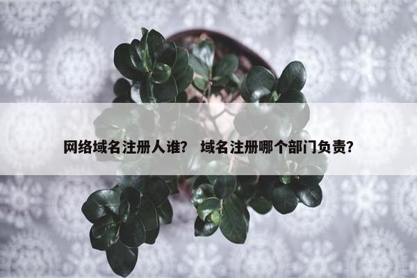 网络域名注册人谁？ 域名注册哪个部门负责？