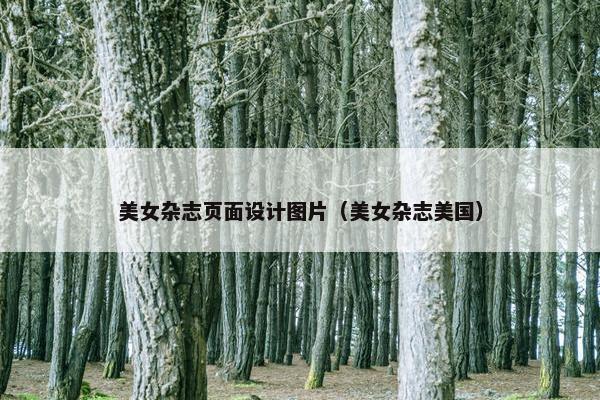 美女杂志页面设计图片（美女杂志美国）