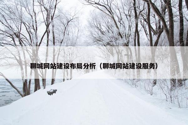 聊城网站建设布局分析（聊城网站建设服务）