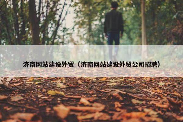 济南网站建设外贸（济南网站建设外贸公司招聘）