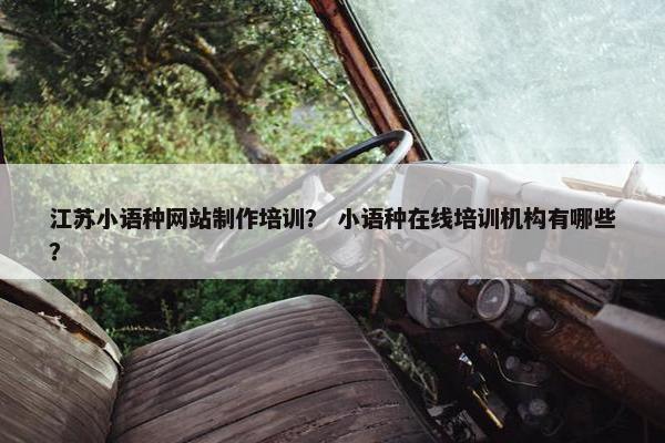 江苏小语种网站制作培训？ 小语种在线培训机构有哪些？