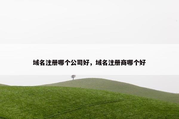 域名注册哪个公司好，域名注册商哪个好