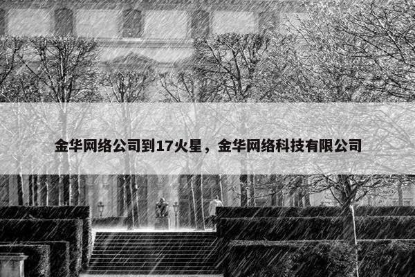 金华网络公司到17火星，金华网络科技有限公司