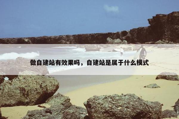 做自建站有效果吗，自建站是属于什么模式