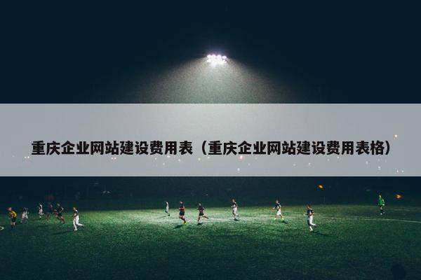 重庆企业网站建设费用表（重庆企业网站建设费用表格）