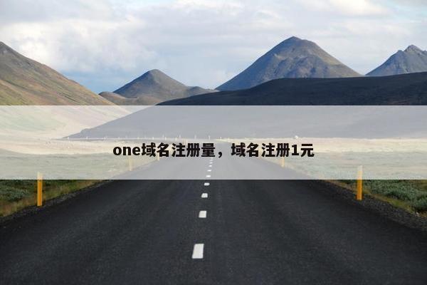 one域名注册量，域名注册1元