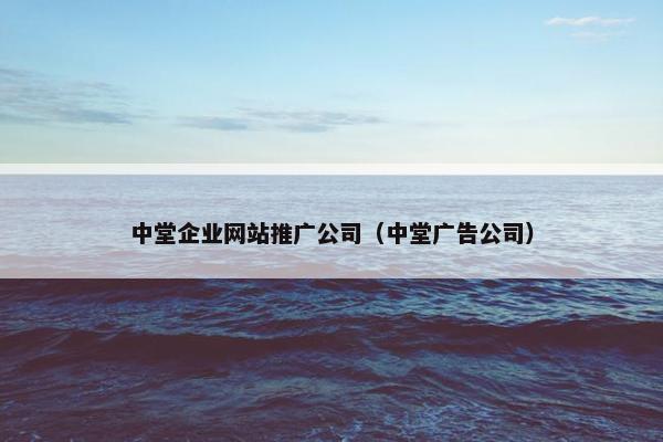 中堂企业网站推广公司（中堂广告公司）