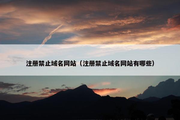 注册禁止域名网站（注册禁止域名网站有哪些）