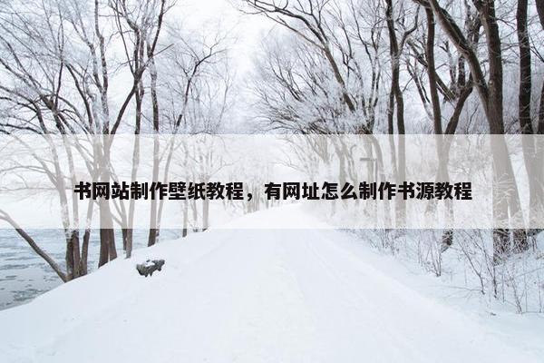 书网站制作壁纸教程，有网址怎么制作书源教程