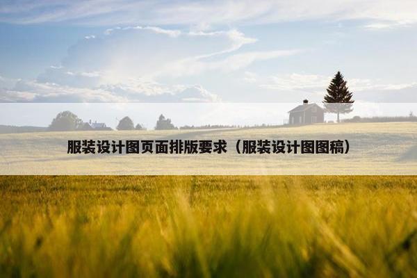 服装设计图页面排版要求（服装设计图图稿）