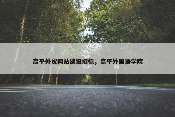 高平外贸网站建设招标，高平外国语学院