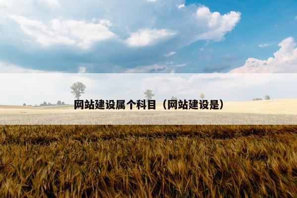 网站建设属个科目（网站建设是）