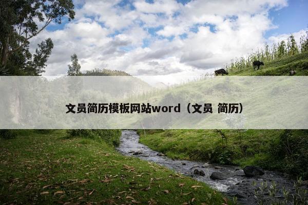 文员简历模板网站word（文员 简历）