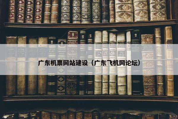 广东机票网站建设（广东飞机网论坛）